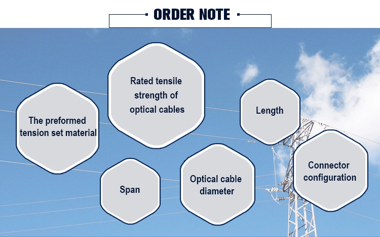 the diameter of fiber optic cable, RTS or span, users can ｓｅｌｅｃｔ suitable tension clamp and preformed armor rods,preformed dead end clamps and armor rods. FTTH Aluminium Preformed Dead End Clamp Production/Dead End Guy Grip/Preformed Armor Rod for helical fittings